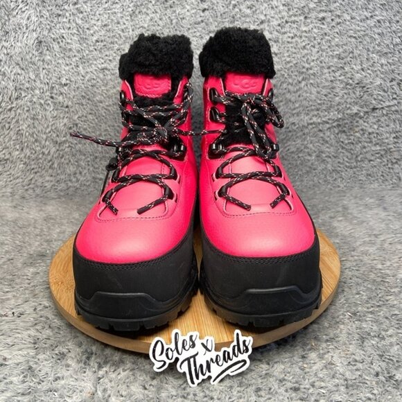 UGG Shasta Mid Gore-TEX Leather Boot Size 8 Women Pink Glow 1151870 - Picture 3 of 8